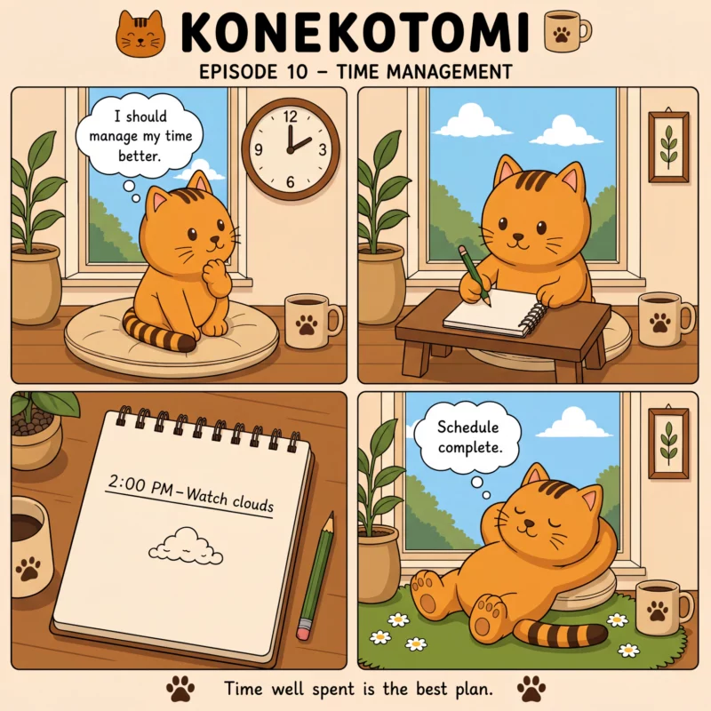 Konekotomi Comic Strips: Episode 10 - Time Management