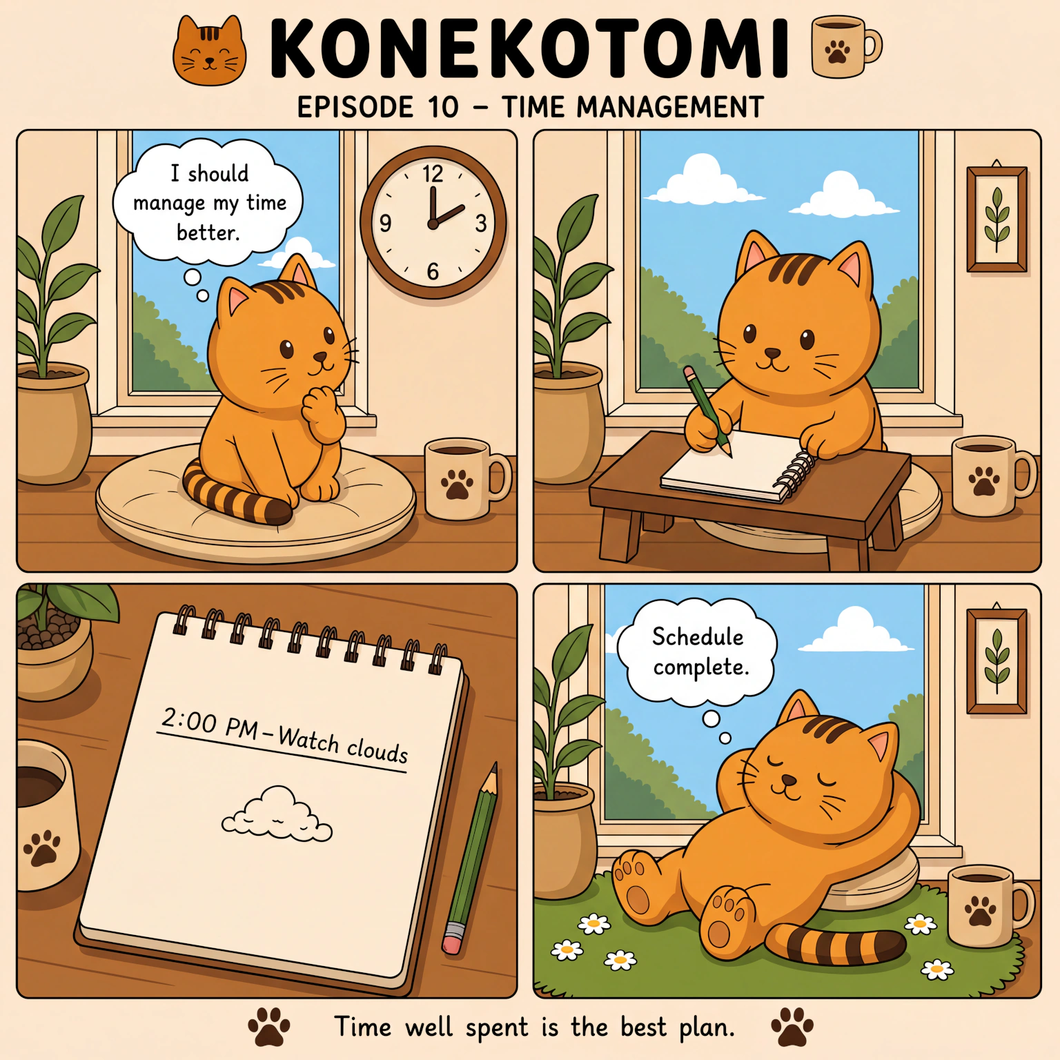 Konekotomi Comic Strips: Episode 10 - Time Management