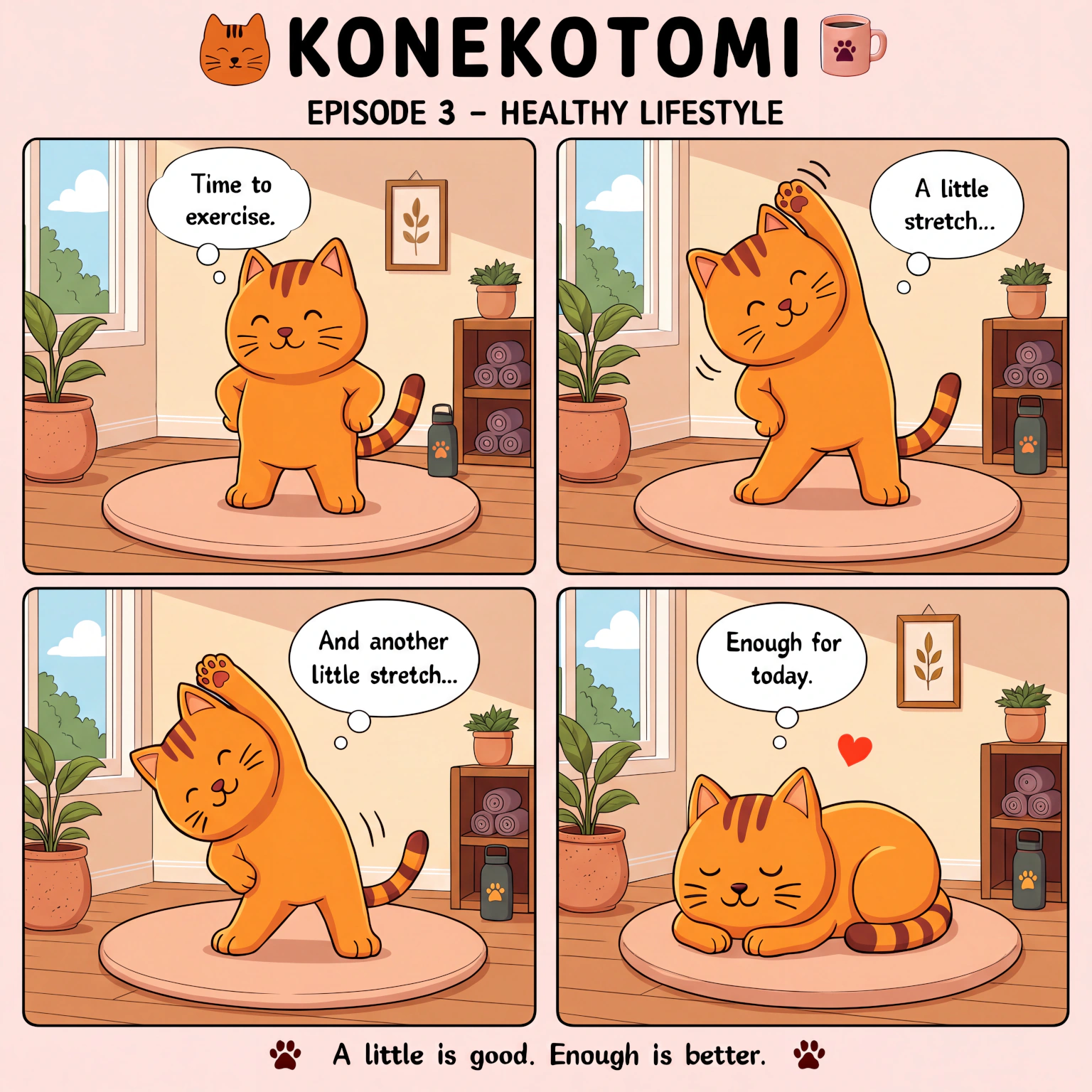 Konekotomi Comic Strips: Episode 3 - Healthy Lifestyle